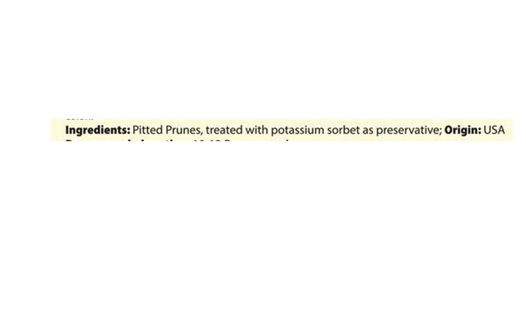 Oosh Pitted Prunes    Box  500 grams